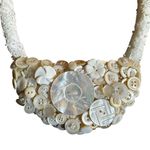 Vintage Hand Made Necklace with Mother Of‎ Pearl Buttons Photo 1