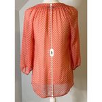 Old Navy Women’s Semi Sheer Coral Orange Blouse XS Photo 5