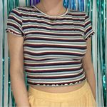 American Eagle Stripped Crop Top Photo 1