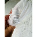 Aura Sleeveless White Lace Crew Neck Maxi Dress Boutique XS Illusion Hem Photo 11