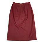 Banana Republic Burgundy Pencil Skirt | Size 6 | Back Zip Slit Career Midi Skirt Photo 4