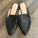 Madewell  Black Leather Women's Clogs Size 7 1/2 Pointed Toe Photo 1
