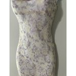 VRG GRL Floral Print Maxi Slip Dress Women's Size 6 Sheer Overlay Yellow Photo 2