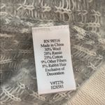 Coldwater Creek  Wool Angora Tailored Cardigan Sweater Sz XS Gray Cream Snowflake Photo 6