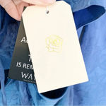 WAYF The Adeline Cutout Floral Jacquard Halter Midi Dress Blue Size XXS NWT Photo 9