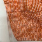 Orange Gingham Ruffle Strap Top Photo 3