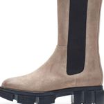 Free People Brooks Grey Suede Chunky Utility Combat Chelsea Boot Size 10 NEW Photo 2