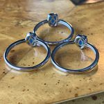 Sleeping Beauty Turquoise Sterling Silver Stackable Ring Set Size 6 Photo 4