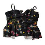 Torrid Suze 2F Black Hula Girl Tie Front Underwire Tankini Top Photo 1