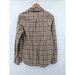 Jenni Kayne  Plaid Button Down Shirt XS Beige Blue Red Long Sleeve Casual Cotton Photo 3