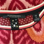 Scotch & Soda Maison  Layered Blouse Top Womens Pink Short Sleeve Printed Size 2 Photo 4