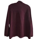 32 Degrees Heat Burgundy Fleece Snap Neck Pullover Sweatshirt Women's XL Purple Photo 1