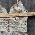 FP Intimately Out & About Maxi Slip Dress Floral XS Boho Coquette Victorian Lace Black Photo 7