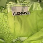 NWOT Alemais Suzi Off Shoulder Ruffle Mini Dress Sz 6 Green Chartreuse Photo 9