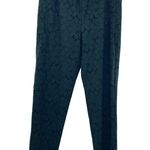 J.Crew Size 4 Dark Pants Hunter Green Lace Pull On High Waist Straight Holiday Photo 1