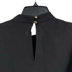 Anthropologie  Black Blouse 8 Short Sleeve‎ Maeve Office Professional Photo 3