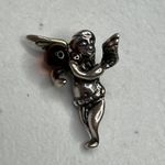 Sterling Silver Cherub Pendant With Cognac Amber Beautiful Jewelry for Women Orange Photo 7