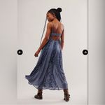 Free People NEW  Forever Time Maxi Dress In Black Combo Size Medium FLAWED Photo 6