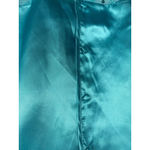 Aqua Blue Satin Feel Sleeveless Button Lace Top Shorts Pajama Set 1XLT Size 1X Photo 6