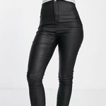 Missguided Vice Black Coated High Rise Skinny Jeans Photo 0
