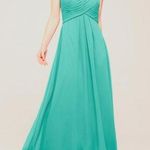 David's Bridal AW Aderes Bridesmaid Prom Formal Special Occasion Wedding Guest Dress, Blue, 14 Photo 0