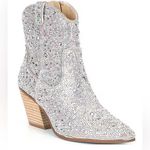 Betsey Johnson Betsey‎ Johnson Diva Rhinestone Western Boots Size 5 Ankle Sparkle Wedding NEW Photo 0