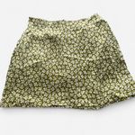 Reformation Benson Silk Mini Skirt Green & White – Size 4 Photo 3