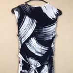 Eliza J Women’s Jersey Knit Blue White V-Neck Twist Front Tie Back Maxi Dress Photo 6