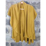Look Sweater Vest Woman's OS Yellow Draped Open Front Lagenlook 4 in 1 Shawl Size undefined Photo 1