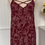 Forever 21 Bohemian Burgundy V-Neck Criss Cross Dress Photo 0