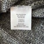 Olivia Sky cowl neck fringe cable knit sweater vest gray size L NWT Photo 8