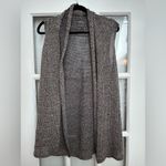 J. McLaughlin  Linen Open Sweater Cardigan Vest Size Metallic Shimmer Size M Photo 9