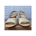 Joie  Calan Raffia Ankle-Strap Sandals Natural Tan Leather Size 6 NWOB Comfy Heel Photo 6