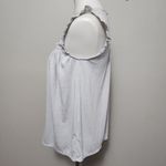 Maurice's Light Grey Eyelet Ruffle Trim Top Size XS Photo 3