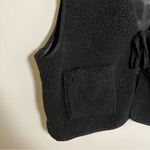 No Boundaries  Sleeveless Sherpa Vest Black Photo 3