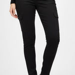 Level 99 Black Skinny Cargo Pants Zip Pockets Womens Size 29 Photo 0