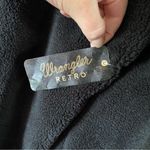 Wrangler NWT Black Sherpa Embroidered Zip Jacket Large Photo 3
