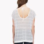 Theory NWT  Low Back Striped Pullover Knit Top Photo 5