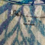 Sofia Vergara Sleep Womens Tank Top M Medium Blue Green Tropical Leaves Print Photo 2