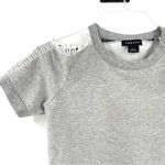 TROUVE Gray Open Shoulder Crew Neck Top Size XS Photo 1