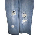 Madden Girl Distressed Wide Leg Barrel Medium Wash Denim Jeans Photo 1