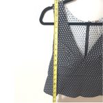 Free People Reversible V-Neck Cropped Top Black White Daisy Print Size 8 NWOT Photo 5