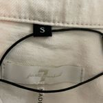 7 For All Mankind NWT  Ivory Color Jean Jacket Size S Photo 6