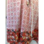 Peter Som  Floral Print V Neck Sleeveless Dress Tie Waist Belt Medium Photo 1