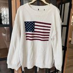 Amazon USA flag knit sweater ralph lauren american preppy crewneck ivory  Photo 0