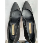 Womans BCBG Maxazria Vero Cuoio Tanta Pumps 8 M Black Slip On Stiletto Photo 5