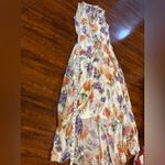 Calvin Klein  floral white Hydrangea High-Low wedding guest dinner Maxi Dress 6 Photo 14