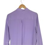 Equipment  Slim Signature Silk Shirt size Medium Lilac Long Sleeve Collared Photo 4