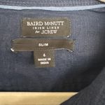 J.Crew Baird McNutt Irish Linen Women's Navy Long Sleeve Button Up, Size S, EUC Photo 3