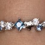 Antian Accessories™ 925 Sterling Silver Star & Blue CZ Ring Photo 0